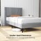 Costway Queen/Twin Bed Frame Modern Platform Bed with Linen Upholstered Wingback Headboard